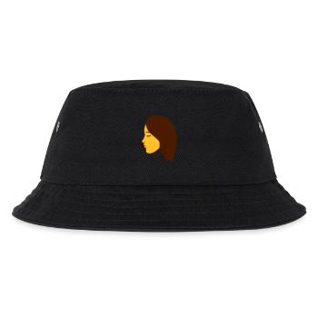 gesicht kopf weiblich frau girl maedchen huebsch s - Kinder Bucket Hat - Schwarz - Vorne