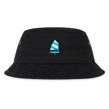 Segelboot - Kinder Bucket Hat - Schwarz - Vorne