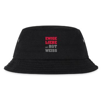 Ewige Liebe ist Rot-Weiss - Kinder Bucket Hat - Schwarz - Vorne
