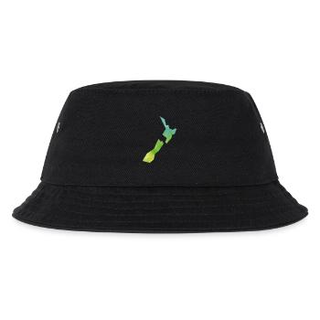 Karte Neuseeland - Kinder Bucket Hat - Schwarz - Vorne