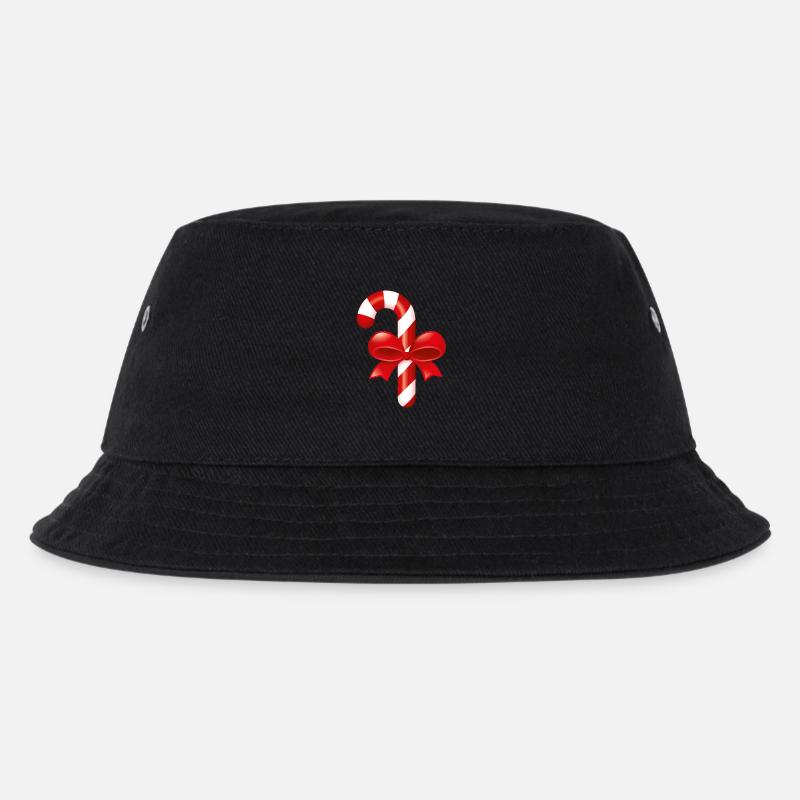 Smiley Christmas Candy - Kinder Bucket Hat - Schwarz