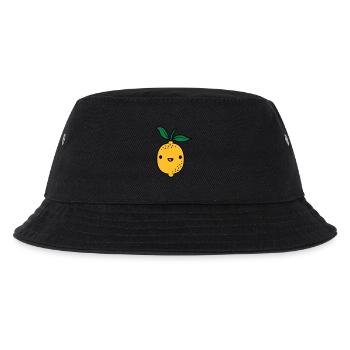 Kawaii Zitrone Obst - Kinder Bucket Hat - Schwarz - Vorne
