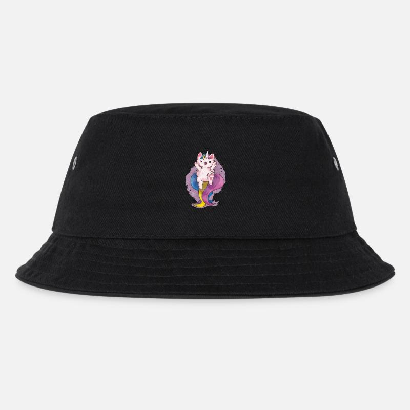 Kitty Katacorn is Happy - Kids’ Bucket Hat - black