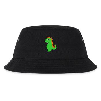 Dino Dinosaurier lustige Geschenke Kinder witzig - Kinder Bucket Hat - Schwarz - Vorne