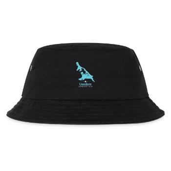 Usedom | Design-Landkarte - Kinder Bucket Hat - Schwarz - Vorne