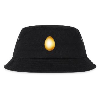 goldenes Ei - vergoldetes Hühnerei für Ostern - Kinder Bucket Hat - Schwarz - Vorne