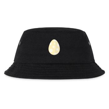 Osterei gelb mit Punkten - Kinder Bucket Hat - Schwarz - Vorne