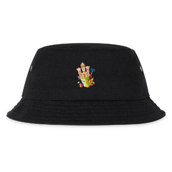 A sandcastle in a bucket awakens holiday feelings - Kids’ Bucket Hat - black - Front