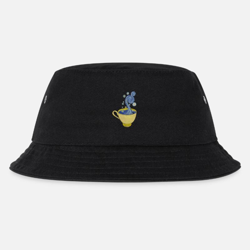 Starry Coffee, Starry Night - Vincent - Kinder Bucket Hat - Schwarz