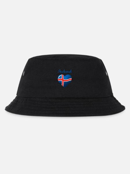 The flag of Iceland - Kids’ Bucket Hat - black