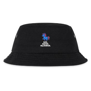 Islandponys Statement Islandpferde Pony Pferdenarr - Kinder Bucket Hat - Schwarz - Vorne