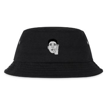Mouth kiss hand gesture face - Kids’ Bucket Hat - black - Front