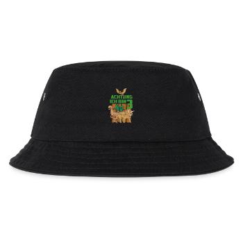 Achtung ich bin Drei - Kinder Bucket Hat - Schwarz - Vorne