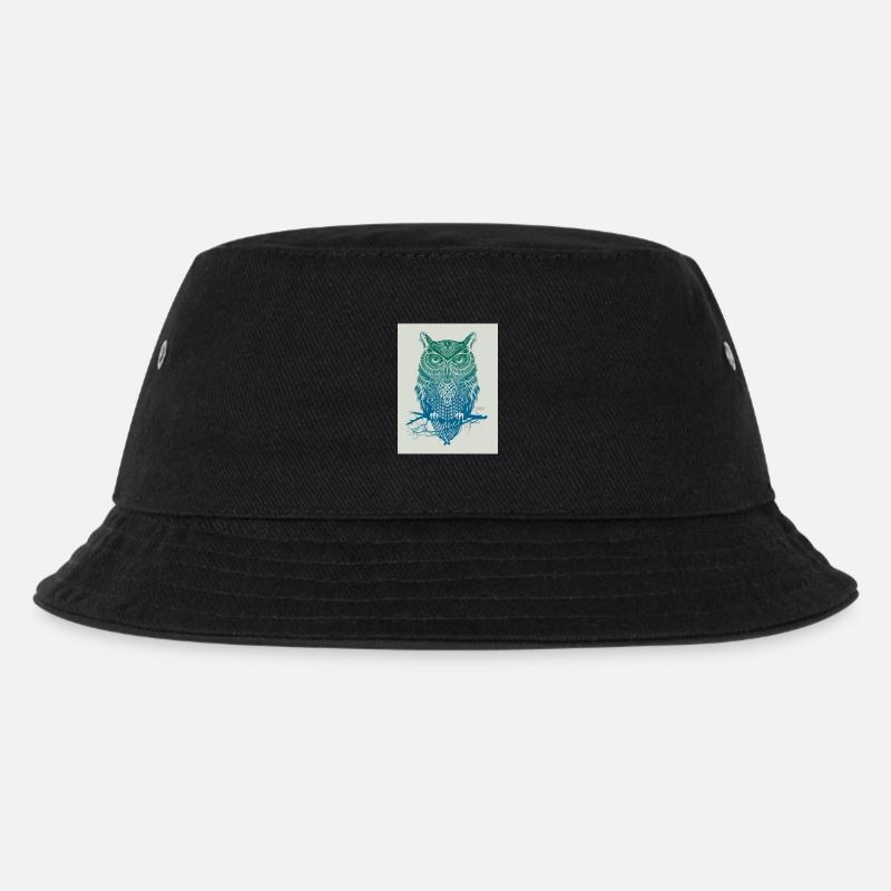 GoVoR_EULE - Kinder Bucket Hat - Schwarz