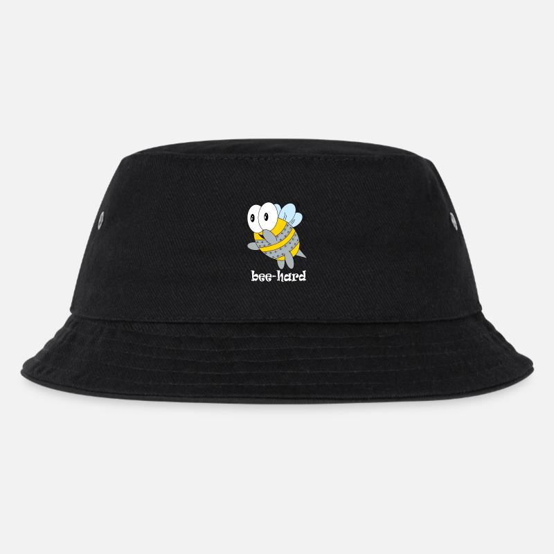 bee hard - Kinder Bucket Hat - Schwarz