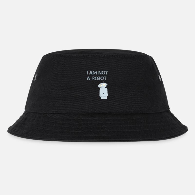i am not a robot - Kinder Bucket Hat - Schwarz