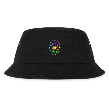 STERNE Sternchen viele Sterne - Kinder Bucket Hat - Schwarz - Vorne