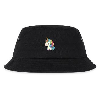 00246 süßes Baby Einhorn mit Regenbogenmähne - Kinder Bucket Hat - Schwarz - Vorne
