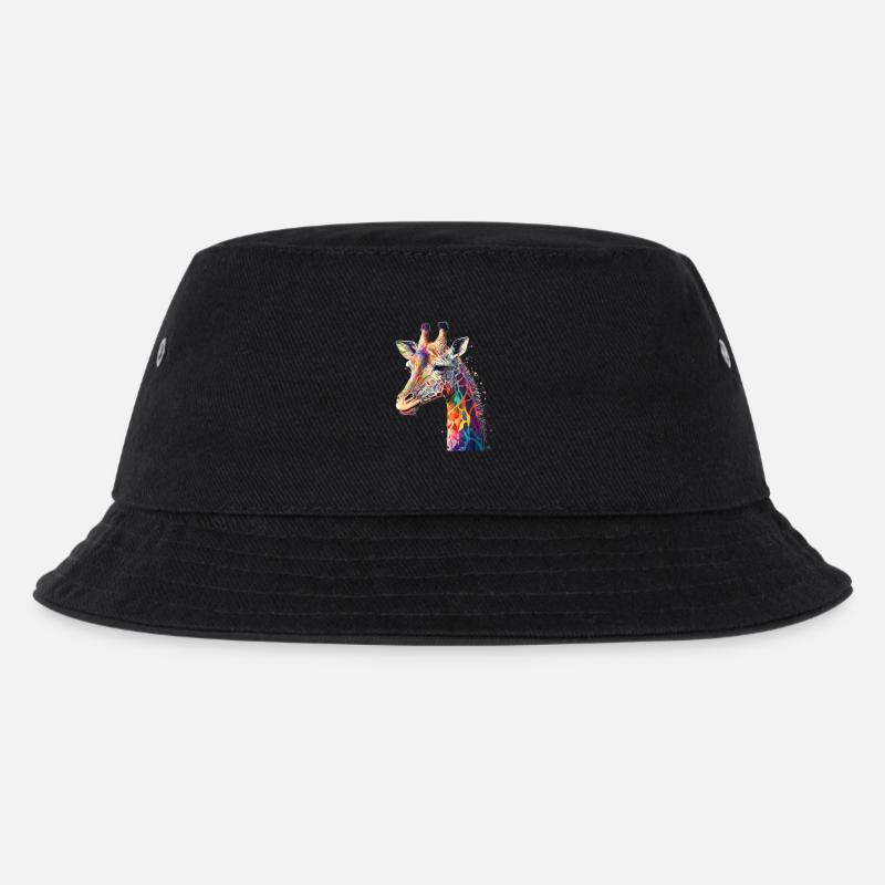 Giraffe - Kinder Bucket Hat - Schwarz