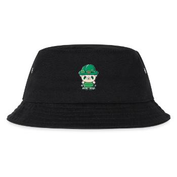Sharp with green hat and shamrocks - Kids’ Bucket Hat - black - Front
