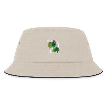 mim Radl querfödei - mit dem Rad quer Feld ein - Kids’ Bucket Hat - ecru/navy - Front
