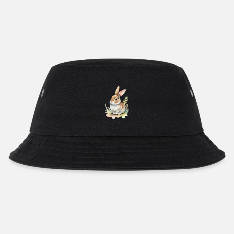süßes Häschen - Kinder Bucket Hat - Schwarz