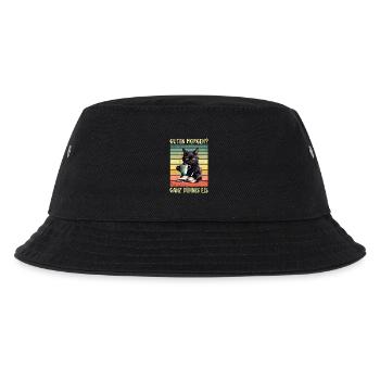 Schwarze Katze Morgenmuffel - Kinder Bucket Hat - Schwarz - Vorne