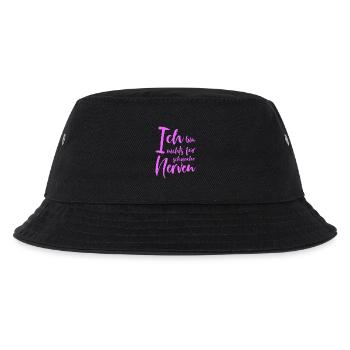 Ich bin nichts für schwache Nerven lustige Sprüche - Kinder Bucket Hat - Schwarz - Vorne