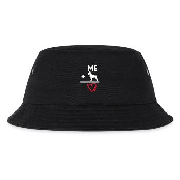 Haustiere Herz Statement Hund Kuscheltier Tiere - Kinder Bucket Hat - Schwarz - Vorne