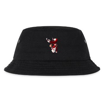 Humorvoller Weihnachtsmann mit Geschenk - Kinder Bucket Hat - Schwarz - Vorne