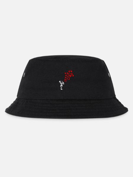 Mädchen spielt Saxophon im Streetart Stil - Kinder Bucket Hat - Schwarz