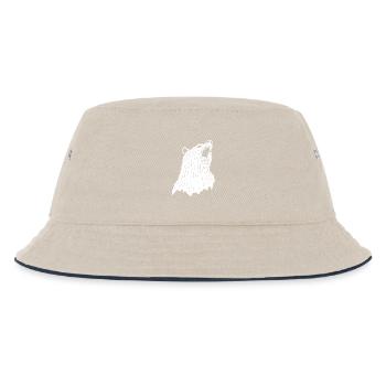 Wütender Eisbär - Kinder Bucket Hat - Natur/Navy - Vorne