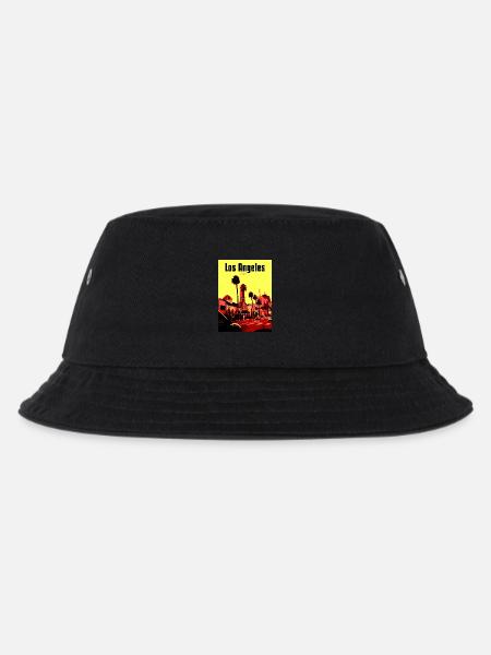 Los Angeles PopArt Street Scene - Kids’ Bucket Hat - black