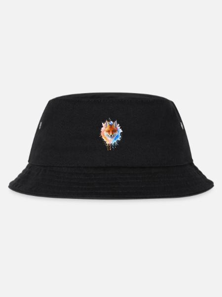 Aquarell Fuchs - Kinder Bucket Hat - Schwarz