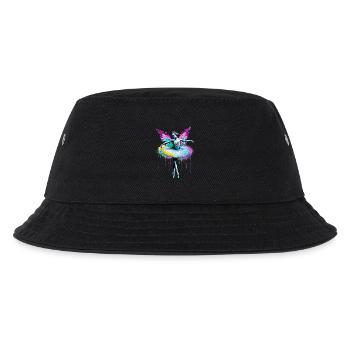 Ballerina mit Schmetterlingsflügeln, Schmetterlingen, Tutu - Kinder Bucket Hat - Schwarz - Vorne