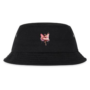 Ballerina mit Schmetterlingsflügeln, Schmetterlingen, Tutu - Kinder Bucket Hat - Schwarz - Vorne