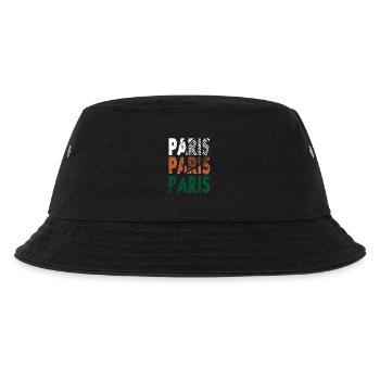 Tennis Shirt Paris Turnier Design Hoodie - Kinder Bucket Hat - Schwarz - Vorne