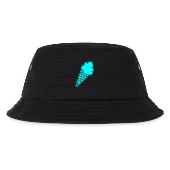 Eis cool Eiscreme Waffel Sommer stylish Sweets Fan - Kinder Bucket Hat - Schwarz - Vorne