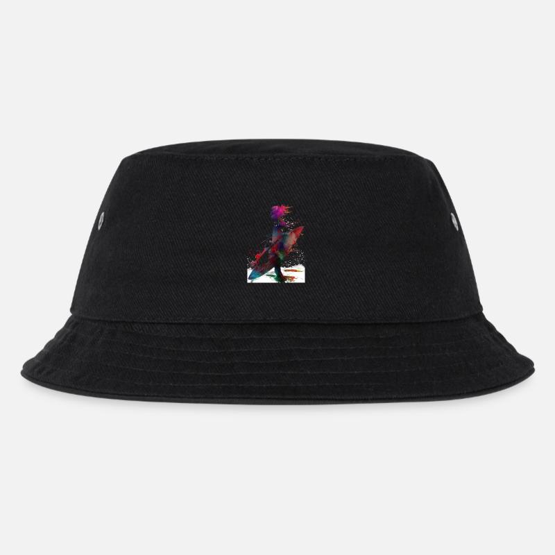 Surfer Sport Kunst #surfer #sport - Kinder Bucket Hat - Schwarz