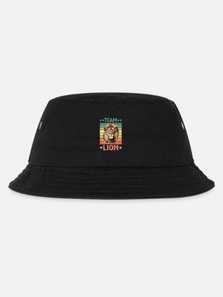 Löwe - Kinder Bucket Hat - Schwarz