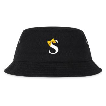 Letter s yellow bow - Kids’ Bucket Hat - black - Front