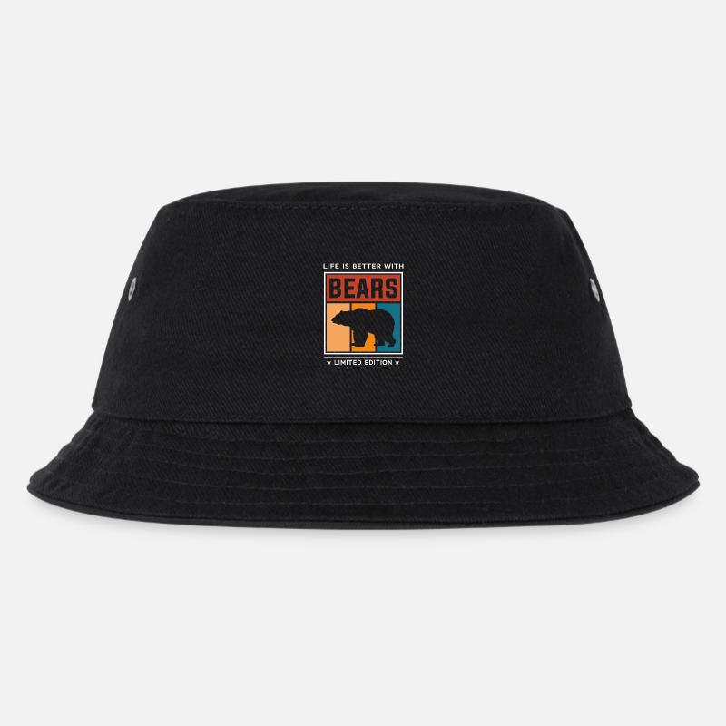 Bears - Kinder Bucket Hat - Schwarz
