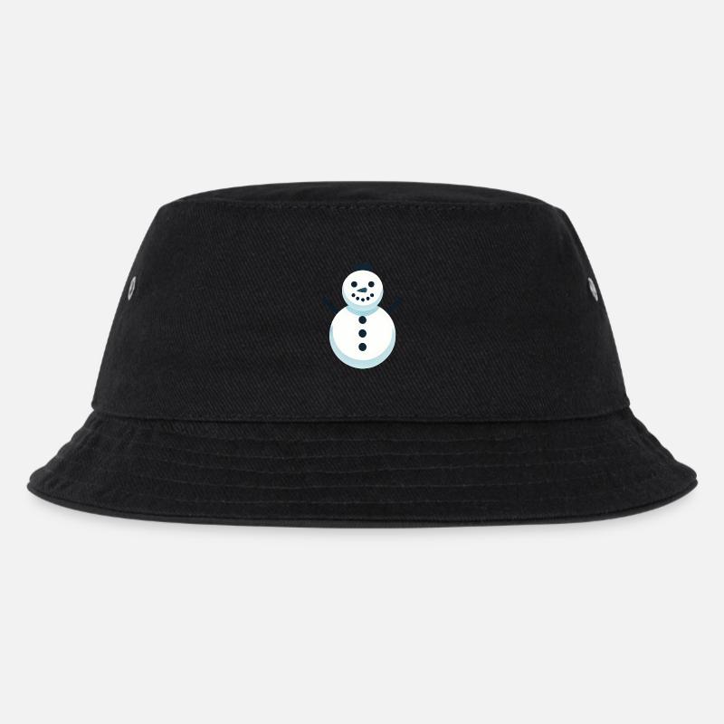 Schneemann - Kinder Bucket Hat - Schwarz
