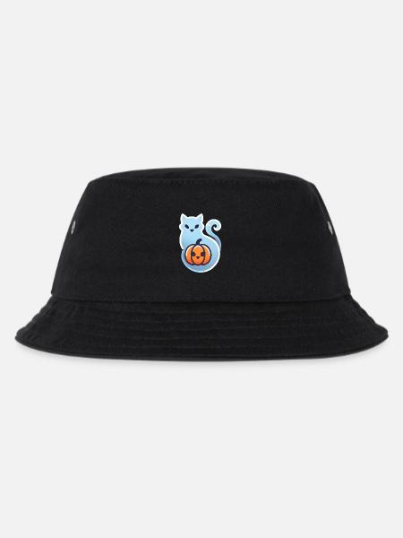 Geisterkatze - Kinder Bucket Hat - Schwarz