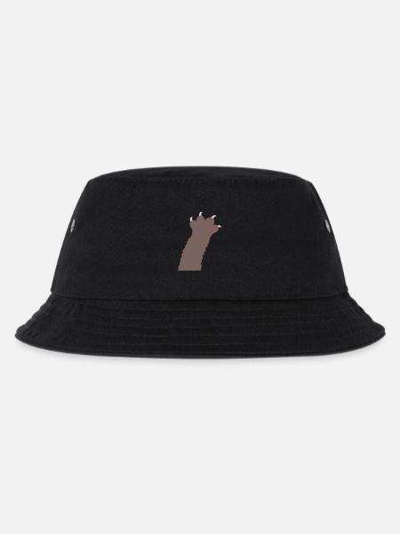 Katzen Klauen Pfoten Tatzen Krallen Silhouette - Kinder Bucket Hat - Schwarz