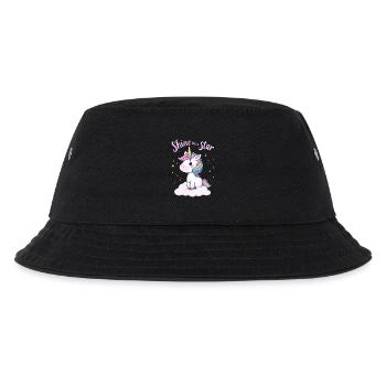 Glänzen wie ein Stern Einhorn Inspiration - Kinder Bucket Hat - Schwarz - Vorne