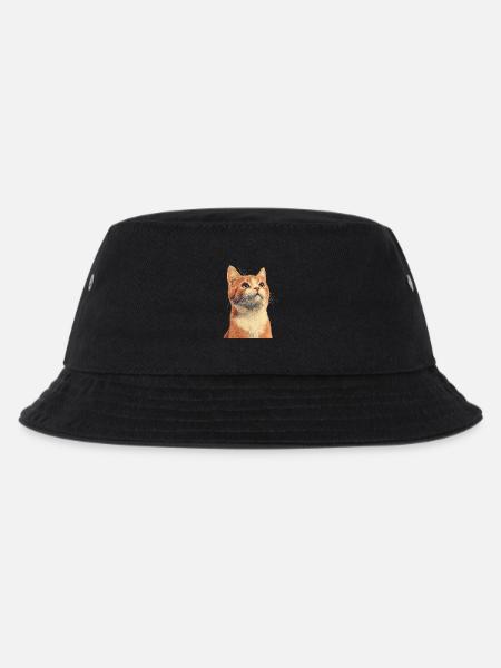 Cute Ginger Cat - Kids’ Bucket Hat - black