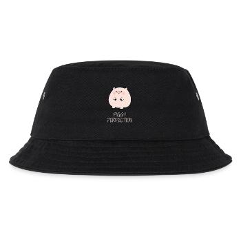 Niedliches kleines Schweinchen - Kinder Bucket Hat - Schwarz - Vorne