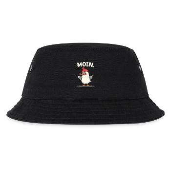 Moin Möwe Dart mit Dartpfeil - Kinder Bucket Hat - Schwarz - Vorne