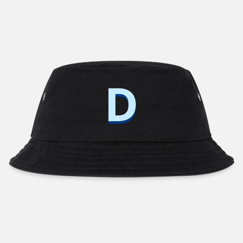 Pop und moderner blauer Buchstabe d - Kinder Bucket Hat - Schwarz